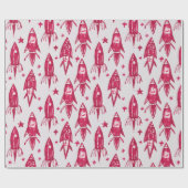 Roodruimteraketten Cadeaupapier (Vlak)