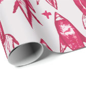 Roodruimteraketten Cadeaupapier (Rol Hoek)