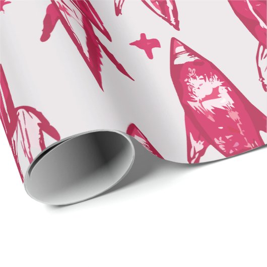 Roodruimteraketten Cadeaupapier (Rol Hoek)