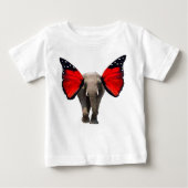 Roodscharnierend Baby T-shirt (Voorkant)