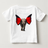 Roodscharnierend Baby T-shirt (Achterkant)