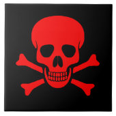 Roodschedel en kruisgraten Tile Tegeltje (Voorkant)