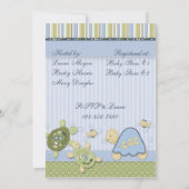 Roodschildpad en goudvis Baby shower Kaart (Achterkant)