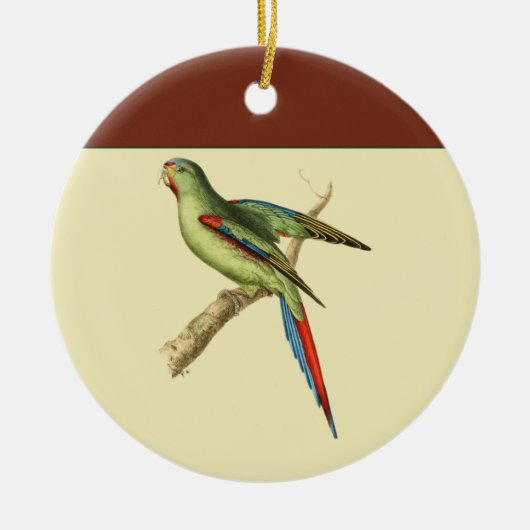 Roodschouderparkiet Keramisch Ornament (Voorkant)