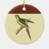Roodschouderparkiet Keramisch Ornament (Achterkant)
