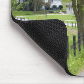 Roodschuur en boerderij huis bij Berlijn, Ohio. Muismat (Hoek)