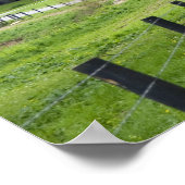 Roodschuur en boerderij huis bij Berlijn, Ohio. Poster (Hoek)