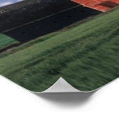 Roodschuur in het veld tarwe en gerst in Whitman Poster (Hoek)