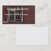 Roodschuurvenster Visitekaartje (Voorkant / Achterkant)