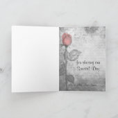 Roodse bruiloft Bedankkaart (Binnen)