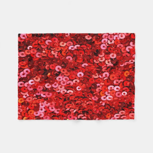 Roodsequions patroon fleece deken (Voorkant (Horizontaal))