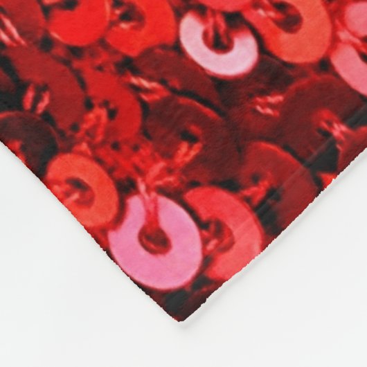 Roodsequions patroon fleece deken (Hoek)