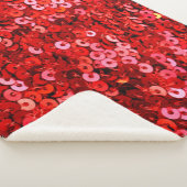 Roodsequions patroon sherpa deken (3/4)