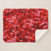 Roodsequions patroon sherpa deken (Voorkant (horizontaal))