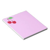 Roodserende kersen notitieblok (Schuin)