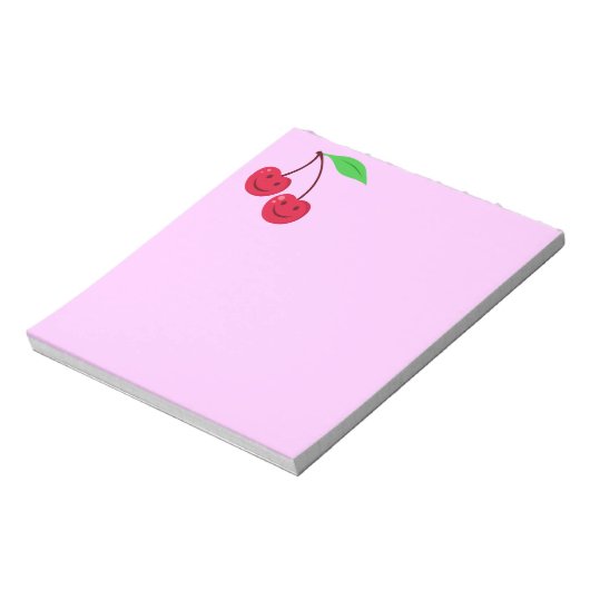 Roodserende kersen notitieblok (Linkerzijde)