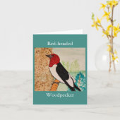 Roodsnavel-specht kaart (Gele Bloem)