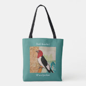 Roodsnavel-specht  tote bag (Achterkant)
