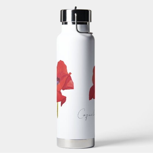 Roodsnavelbloem Waterfles (Links)