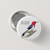 Roodsnavelspecht Ronde Button 3,2 Cm (Voorkant /achterkant)