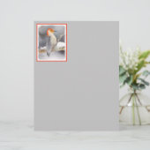 Roodsnavelspecht Schilderij Originele Vogel Kunst (Staand voorkant)