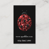 Roodsparren Ladybird Ladybug Black Visitekaartje (Achterkant)