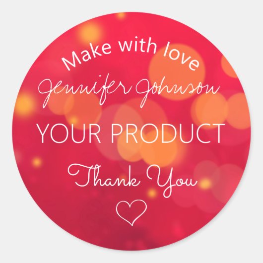 Roodsparren Ronde Sticker (Voorkant)