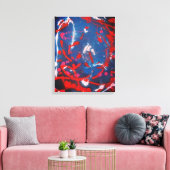 Roodspatten Canvas Afdruk (Insitu (Woonkamer))