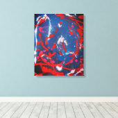 Roodspatten Canvas Afdruk (Insitu (Houten vloer))