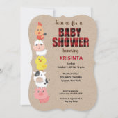 Roodspeldenjacht Baby shower Kaart (Voorkant)