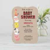 Roodspeldenjacht Baby shower Kaart (Staand voorkant)