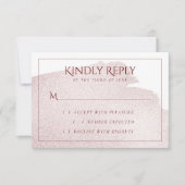 Roodspiegel | Elegant Moderne Waterverf Stroke RSVP Kaartje (Voorkant)