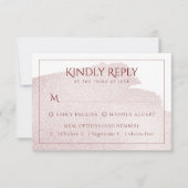 Roodspiegel | Elegant Waterverf Entree Choice RSVP Kaartje (Voorkant)