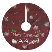 Roodsschelp- en rendierboomrok kerstboom rok (Voorkant)