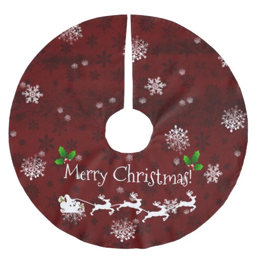 Roodsschelp- en rendierboomrok kerstboom rok (Voorkant)