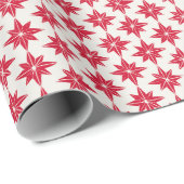 Roodssterren met bedorven Kerstmis Cadeaupapier (Rol Hoek)