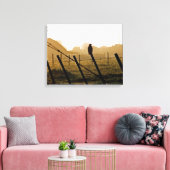 Roodstaart havik in de ochtend canvas afdruk (Insitu (Woonkamer))