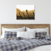 Roodstaart havik in de ochtend canvas afdruk (Insitu (Slaapkamer))