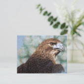 Roodstaart Hawk-luchtborstel Briefkaart (Staand voorkant)