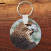 Roodstaart Hawk-luchtborstel Sleutelhanger (Voorkant)
