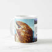 Roodstaart Hawk-textiel Koffiemok (Voorkant links)