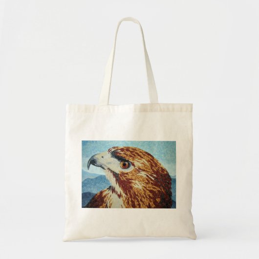 Roodstaart Hawk-textiel Tote Bag (Voorkant)