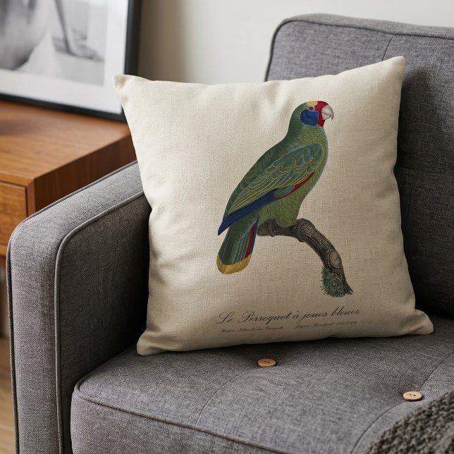 Roodstaartamazone, Amazona Brasiliensis Kussen (Red-Tailed Parrot Amazon, Amazona Brasiliensis. Throw Pillow)