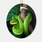 Roodstaartbamboeviper Keramisch Ornament (Links)