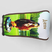 Roodstaartbuizerd - golfputter met initialen of na golfheadcover (Voorkant)