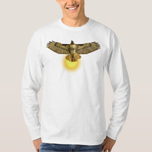 Roodstaartbuizerd vliegt in de zon t-shirt