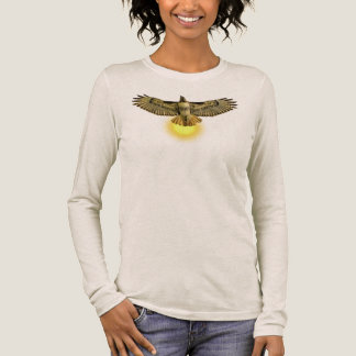 Roodstaartbuizerd vliegt in de zon Tri-Blend shirt