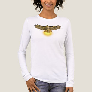 Roodstaartbuizerd vliegt in de zon Tri-Blend shirt
