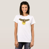 Roodstaartbuizerd vliegt met de zon t-shirt (Voorkant volledig)