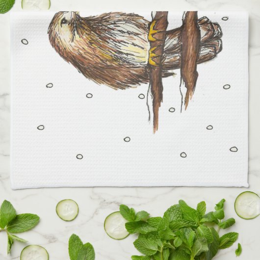 Roodstaarthavik Vogelvakantie Kerstwinter Theedoek (Gevouwen)